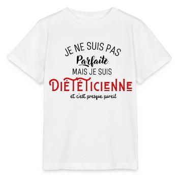 Pas parfaite mais diététicienne - T-shirt bio MINI CREATOR Stanley/Stella Enfant - blanc - Devant - Maike (125cm)