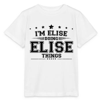 Je suis Elise en train de faire des choses Elise - T-shirt bio MINI CREATOR Stanley/Stella Enfant - blanc - Devant - Maike (125cm)