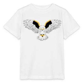 Chouette le hibou - T-shirt bio MINI CREATOR Stanley/Stella Enfant - blanc - Devant - Maike (125cm)
