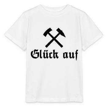 Glück auf - Ruhrpott - Bergbau - Bergwerk - Pott - Stanley/Stella Kinder T-Shirt MINI CREATOR  - Weiß - Vorne - Maike (125cm)