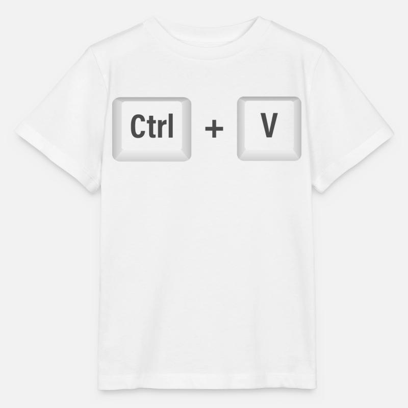 Ctrl v tshirt fils et père - T-shirt bio MINI CREATOR Stanley/Stella Enfant - blanc