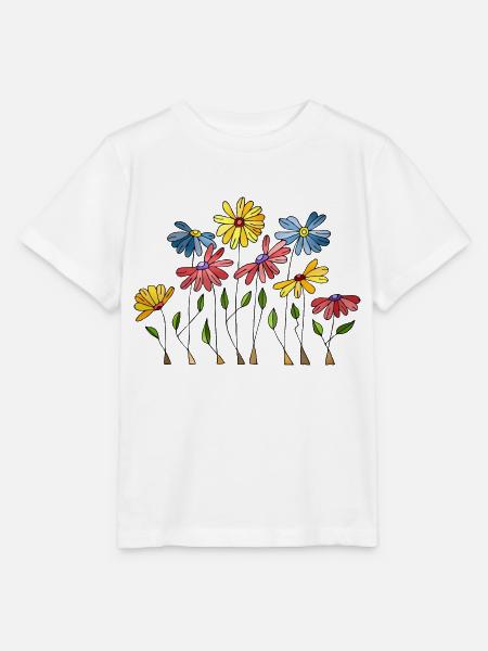 Blumen - Stanley/Stella Kinder T-Shirt MINI CREATOR  - Weiß