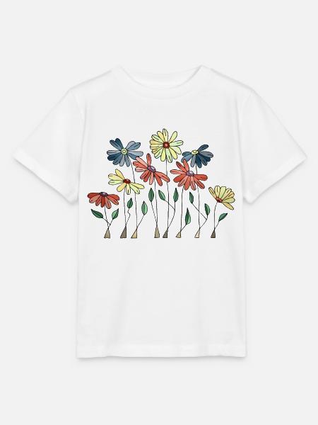 Blumen - Stanley/Stella Kinder T-Shirt MINI CREATOR  - Weiß