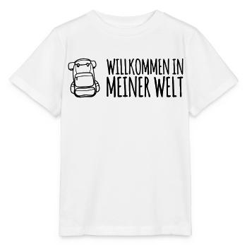 Bienvenue dans mon monde! Routard de voyage - T-shirt bio MINI CREATOR Stanley/Stella Enfant - blanc - Devant - Maike (125cm)