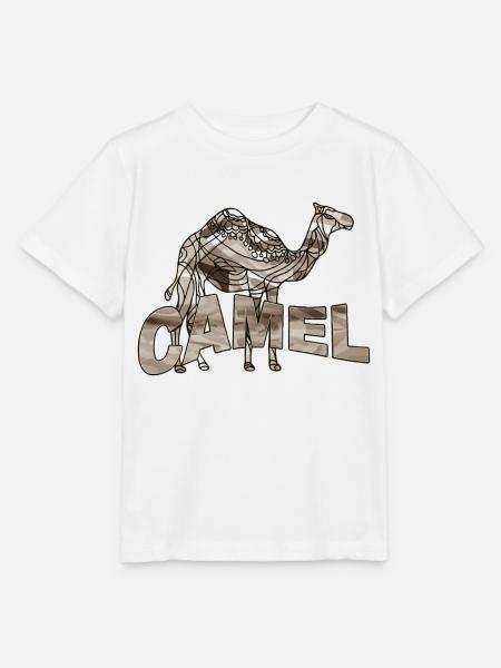 Kamel - Stanley/Stella Kinder T-Shirt MINI CREATOR  - Weiß