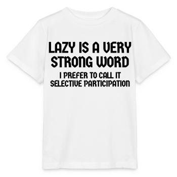 LAZY EST UNE PARTICIPATION SÉLECTIVE - T-shirt bio MINI CREATOR Stanley/Stella Enfant - blanc - Devant - Maike (125cm)
