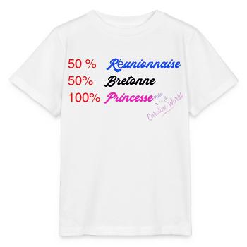 Princesse Reuni-Bretonne - T-shirt bio MINI CREATOR Stanley/Stella Enfant - blanc - Devant - Maike (125cm)