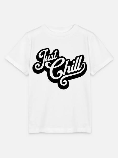 Just Chill Text Logo - Stanley/Stella Kinder T-Shirt MINI CREATOR  - Weiß