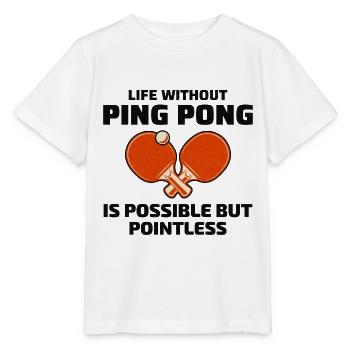 Ping Pong Master Tischtennis Trainer Paddelspieler - Stanley/Stella Kinder T-Shirt MINI CREATOR  - Weiß - Vorne - Maike (125cm)