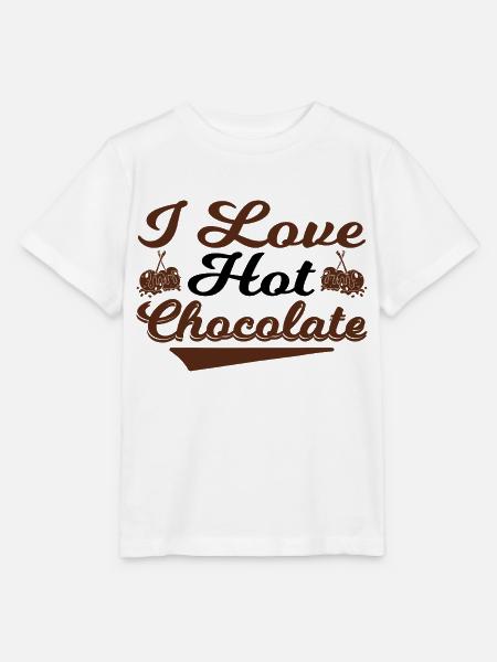 I love Hot Chocolate - Stanley/Stella Kinder T-Shirt MINI CREATOR  - Weiß