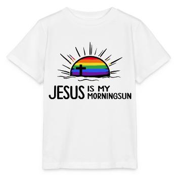 jesus christ rainbow jesusfreak salvation army - Stanley/Stella MINI CREATOR Kids’ T-Shirt - white - Front - Maike (125cm)