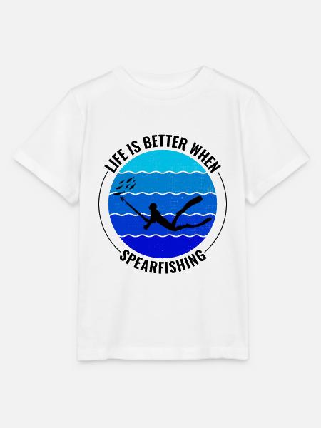 Speerfischen Speerfischen Speerfischer Fischen - Stanley/Stella Kinder T-Shirt MINI CREATOR  - Weiß