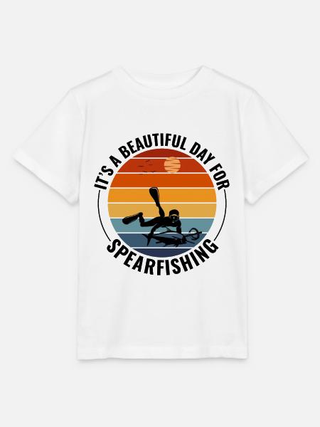 Speerfischen Speerfischen Speerfischer Fischen - Stanley/Stella Kinder T-Shirt MINI CREATOR - Weiß