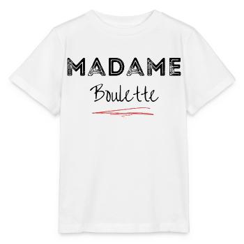 madame boulette - T-shirt bio MINI CREATOR Stanley/Stella Enfant - blanc - Devant - Maike (125cm)
