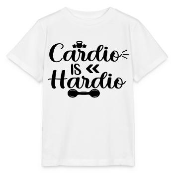 Cardio is Hardio - Stanley/Stella MINI CREATOR Kids’ T-Shirt - white - Front - Maike (125cm)