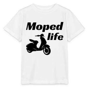 Roller Fahrer Scootering Motorrad Moped Bike - Stanley/Stella Kinder T-Shirt MINI CREATOR  - Weiß - Vorne - Maike (125cm)