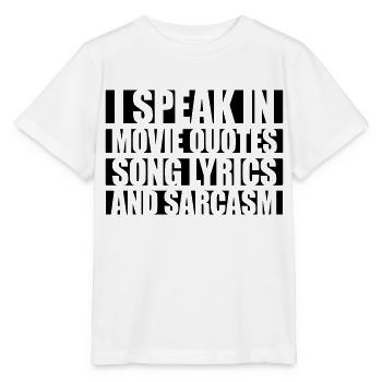speak lyrics and sarcasm - Stanley/Stella MINI CREATOR Kids’ T-Shirt - white - Front - Maike (125cm)