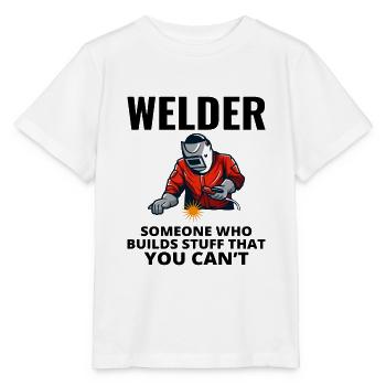 Schweißschweißer Metallbau Eisenarbeiter - Stanley/Stella Kinder T-Shirt MINI CREATOR  - Weiß - Vorne - Maike (125cm)