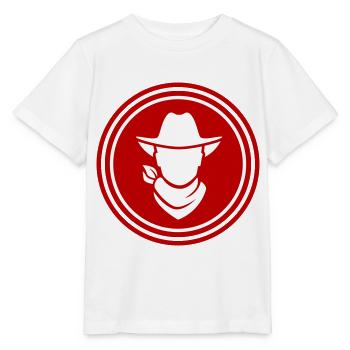Tête de cowboy western - T-shirt bio MINI CREATOR Stanley/Stella Enfant - blanc - Devant - Maike (125cm)
