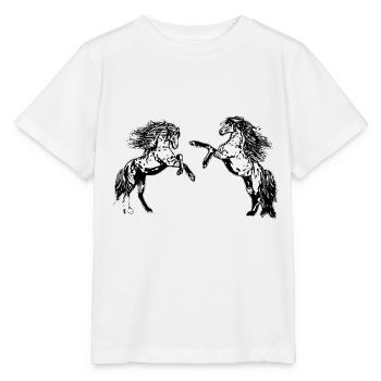 Horse Drawing - Stanley/Stella MINI CREATOR Kids’ T-Shirt - white - Front - Maike (125cm)
