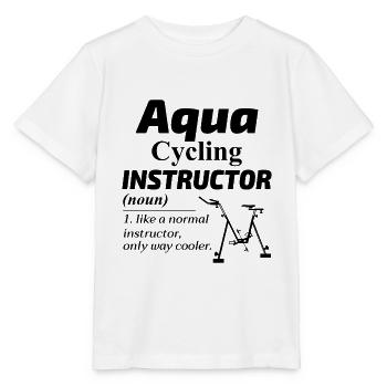 Aqua Cycling Swimming Pool Fitness Training Coach - Stanley/Stella MINI CREATOR Kids’ T-Shirt - white - Front - Maike (125cm)