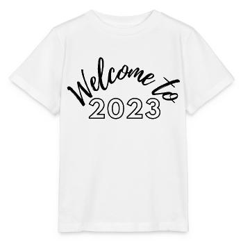 Welcome to 2023 - New Year's Eve Party - Stanley/Stella MINI CREATOR Kids’ T-Shirt - white - Front - Maike (125cm)