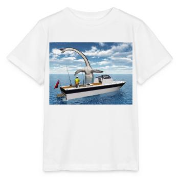 Pêcheurs en haute mer et monstres marins - T-shirt bio MINI CREATOR Stanley/Stella Enfant - blanc - Devant - Maike (125cm)