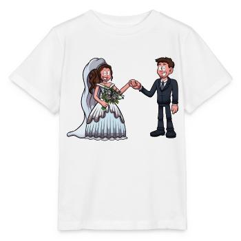 Mariée et marié - T-shirt bio MINI CREATOR Stanley/Stella Enfant - blanc - Devant - Maike (125cm)