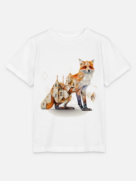 Fox Fox Motif Animals Gift Art Animal Motif - Stanley/Stella MINI CREATOR Kids’ T-Shirt - white