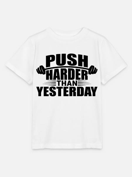 Push harder than Yesterday - Stanley/Stella Kinder T-Shirt MINI CREATOR - Weiß