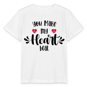 Du lässt mein Herz schlagen - Stanley/Stella Kinder T-Shirt MINI CREATOR  - Weiß - Vorne - Maike (125cm)