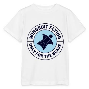 Wingsuit fliegen Base Jumping Fallschirmspringen Wingsuiting - Stanley/Stella Kinder T-Shirt MINI CREATOR  - Weiß - Vorne - Maike (125cm)