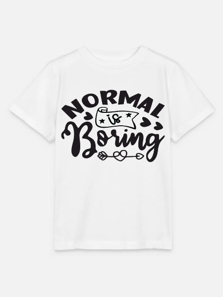 Normal is Boring - Stanley/Stella Kinder T-Shirt MINI CREATOR - Weiß