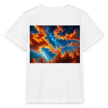 Blauer roter Himmel mit einer kreaturgenerierten KI - Stanley/Stella Kinder T-Shirt MINI CREATOR  - Weiß - Vorne - Maike (125cm)