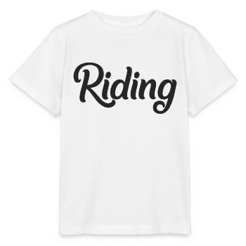 Riding - Riding - Horse - Horses - Slogan - Saying - Stanley/Stella MINI CREATOR Kids’ T-Shirt - white - Front - Maike (125cm)