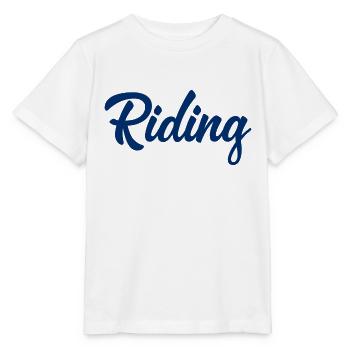 Riding - Riding - Horse - Horses - Slogan - Saying - Stanley/Stella MINI CREATOR Kids’ T-Shirt - white - Front - Maike (125cm)