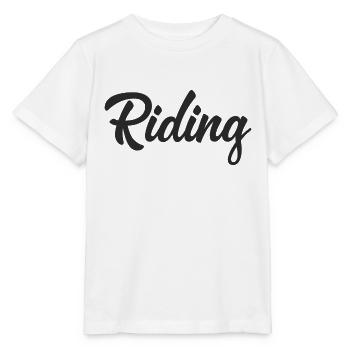 Riding - Riding - Horse - Horses - Slogan - Saying - Stanley/Stella MINI CREATOR Kids’ T-Shirt - white - Front - Maike (125cm)