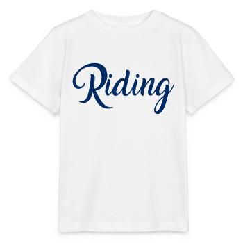 Riding - Riding - Horse - Horses - Slogan - Saying - Stanley/Stella MINI CREATOR Kids’ T-Shirt - white - Front - Maike (125cm)