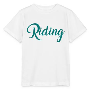Riding - Riding - Horse - Horses - Slogan - Saying - Stanley/Stella MINI CREATOR Kids’ T-Shirt - white - Front - Maike (125cm)