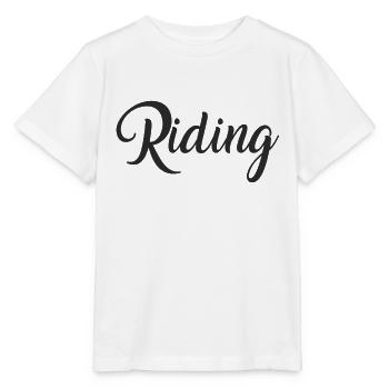 Riding - Riding - Horse - Horses - Slogan - Saying - Stanley/Stella MINI CREATOR Kids’ T-Shirt - white - Front - Maike (125cm)