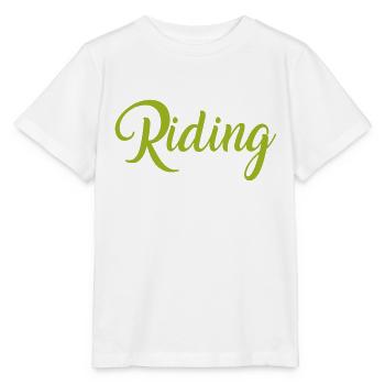 Riding - Riding - Horse - Horses - Slogan - Saying - Stanley/Stella MINI CREATOR Kids’ T-Shirt - white - Front - Maike (125cm)
