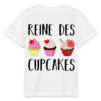 Reine des cupcakes cadeau pâtisserie patissière - T-shirt bio MINI CREATOR Stanley/Stella Enfant - blanc - Devant - Maike (125cm)