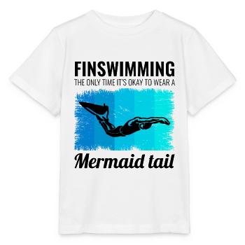Nageoires Nageoire Nageur Natation Sports nautiques - T-shirt bio MINI CREATOR Stanley/Stella Enfant - blanc - Devant - Maike (125cm)
