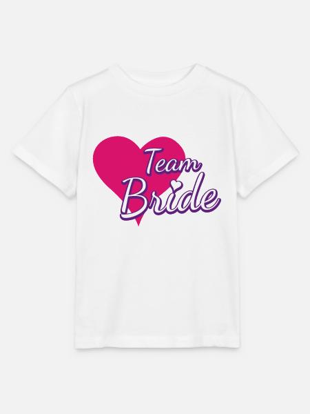 Team Bride Heart - Stanley/Stella Kinder T-Shirt MINI CREATOR - Weiß