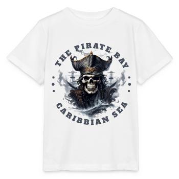 Pirate Skull Jolly Roger Costume Cadeau - T-shirt bio MINI CREATOR Stanley/Stella Enfant - blanc - Devant - Maike (125cm)