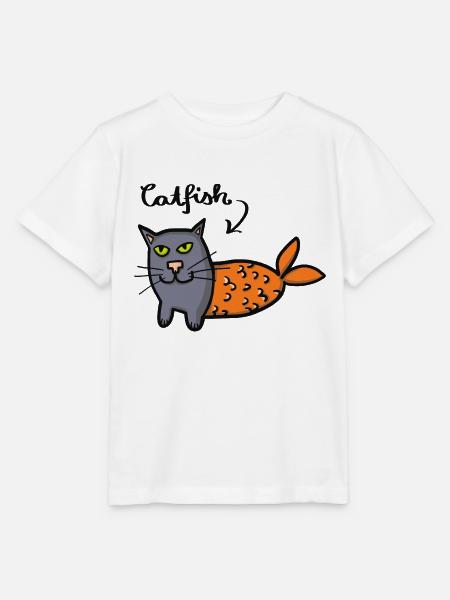 Meerval - Stanley/Stella Kinder-T-shirt MINI CREATOR  - wit