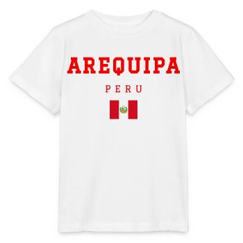 Arequipa, Pérou - T-shirt bio MINI CREATOR Stanley/Stella Enfant - blanc - Devant - Maike (125cm)