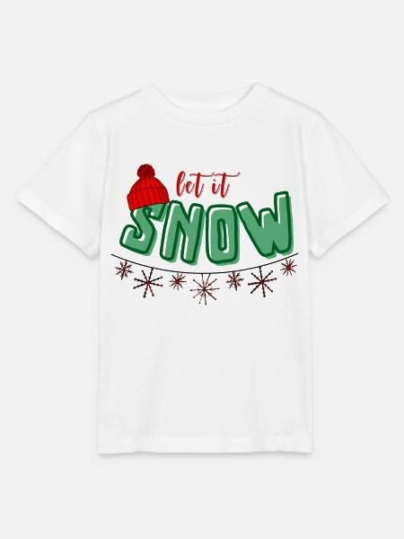 Let it snow bunt - Stanley/Stella Kinder T-Shirt MINI CREATOR - Weiß