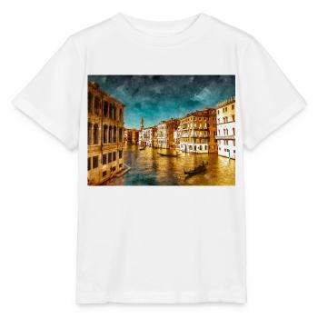 Grand Canal au Pont du Rialto - T-shirt bio MINI CREATOR Stanley/Stella Enfant - blanc - Devant - Maike (125cm)