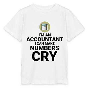 Buchhalter Buchhaltung Buchhaltung Finanzen Lustig - Stanley/Stella Kinder T-Shirt MINI CREATOR  - Weiß - Vorne - Maike (125cm)